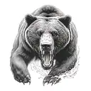 black roaring bear with deep meaning tattoo design tattoo design idea