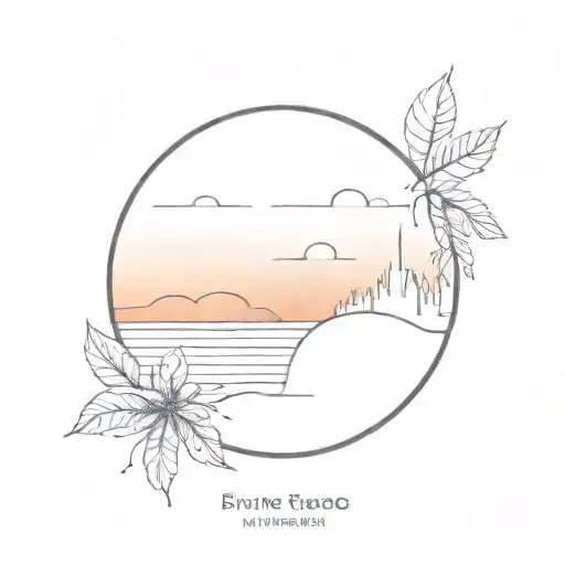 Sunset tattoo design idea