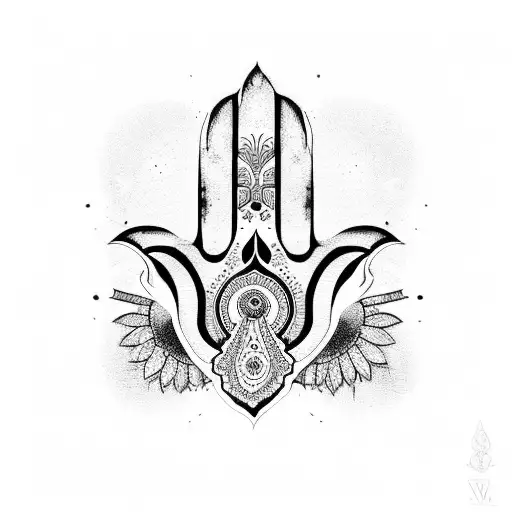 Hamsa Symbol tattoo design idea