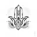 Hamsa Symbol tattoo design idea