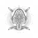 Hamsa Symbol tattoo design idea