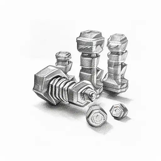 Dumbbells tattoo design idea