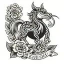 Khushi tattoo design idea