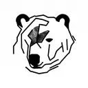 stuffed polar bear tattoo design idea