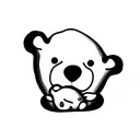 stuffed polar bear tattoo design idea