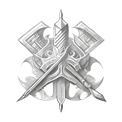 ukrainian trident tattoo design idea