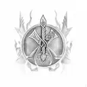 ukrainian trident tattoo design idea