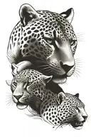 Jaguar versus cougar tattoo design idea