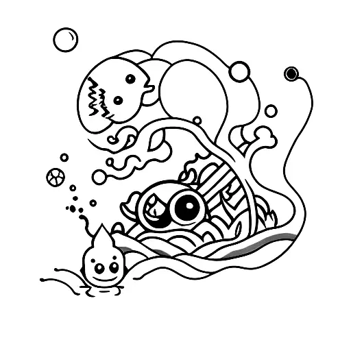 cute lake noch monster  tattoo design idea