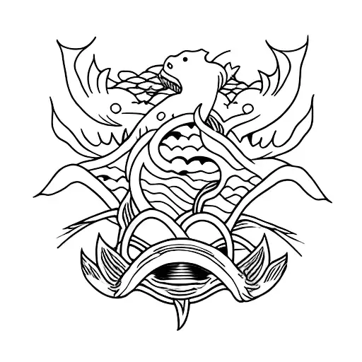 lake noch monster  tattoo design idea