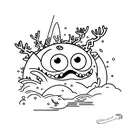 cute lake noch monster  tattoo design idea