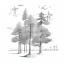 clean energy diagram tattoo design idea