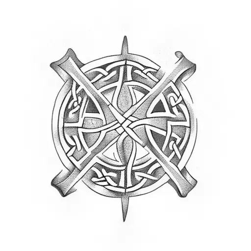 celtic cross tattoo design idea