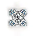 celtic cross with  tattoo design idea