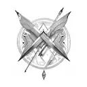 bow and arrow  tattoo design idea