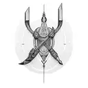 bow and arrow  tattoo design idea