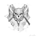 bow and arrow  tattoo design idea