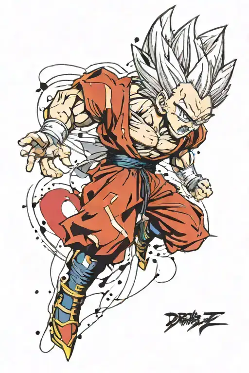 Dragon ball z gotenks tattoo design idea