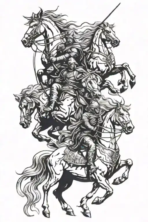 4 horsemen of the apocalypse tattoo design idea