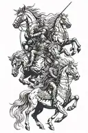 4 horsemen of the apocalypse tattoo design idea