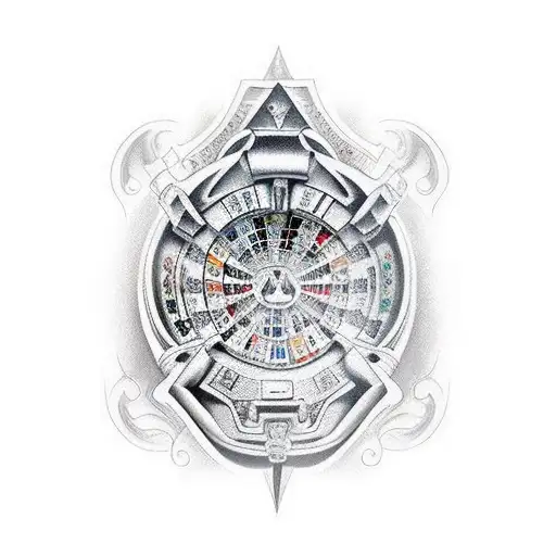 777 Slot Machine up arm tattoo design idea