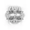 777 Slot Machine up arm tattoo design idea