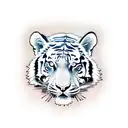 Tiger with baby tiger tattoo design idea