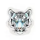 Tiger with baby tiger tattoo design idea