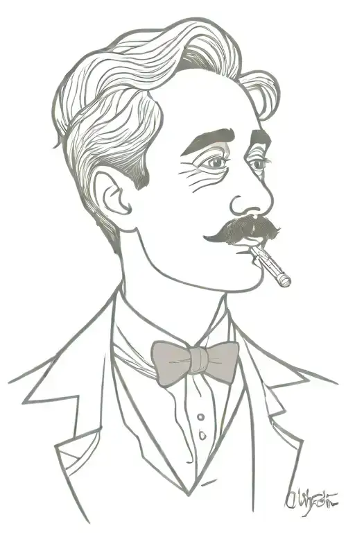 Charlie Chaplin as a film maker tattoo design idea