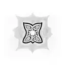 mini black cross on bottom of tricep tattoo design idea