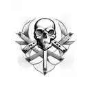 Skull and crossbones tattoo design idea