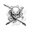 Skull and crossbones tattoo design idea