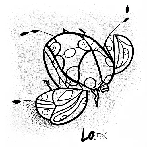 Ladybug tattoo design idea