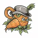 carrot pitcher butthole tattoo design idea