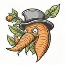 carrot pitcher butthole tattoo design idea
