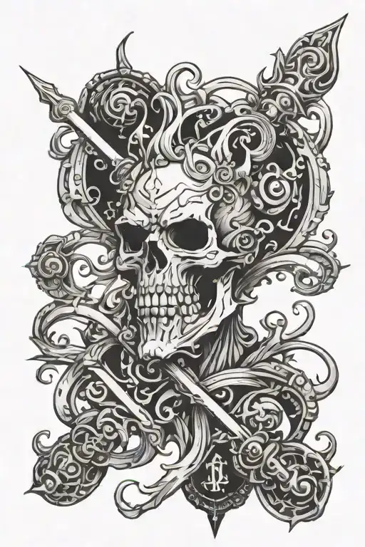 Hades Sceptor tattoo design idea