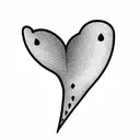 anatomic heart whale tattoo design idea