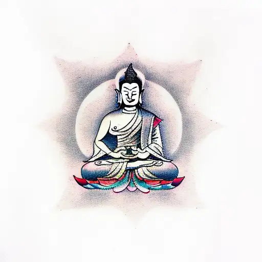 buddhist  tattoo design idea
