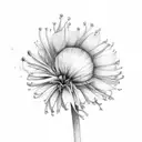 dill flower tattoo design idea