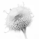 dill flower tattoo design idea