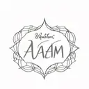 The integrated minimal tattoo design of the name of Maryam with Amir Hossein tattoo design idea