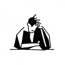 overthinker men tattoo design idea