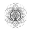 flower of life inside lizard tattoo design idea