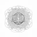 flower of life inside lizard tattoo design idea