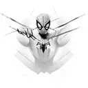 spiderman pose tattoo design idea