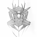 spiderman pose tattoo design idea