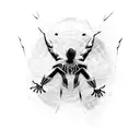spiderman pose tattoo design idea