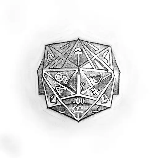 rpg, Bastardos word, medieval, d20 tattoo design idea