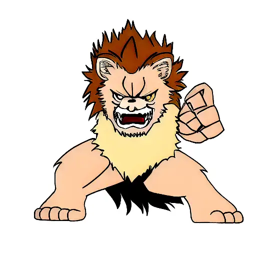 lion roar angry tattoo design idea