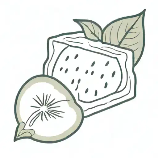 square watermelon tattoo design idea